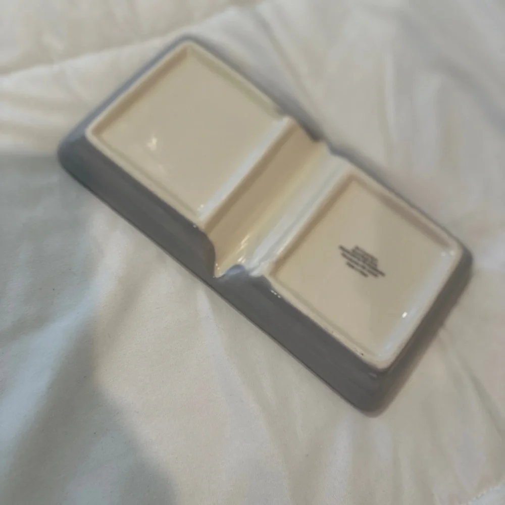 Gray and Cream Jewelry Dish